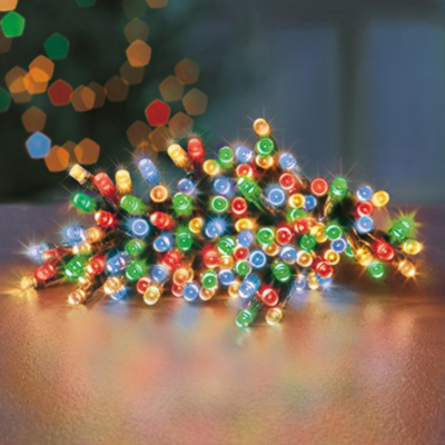 24 LED Multi Action Battery Operated TimeLights, Multi Coloured