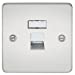Flat Plate RJ45 network outlet - polished chrome