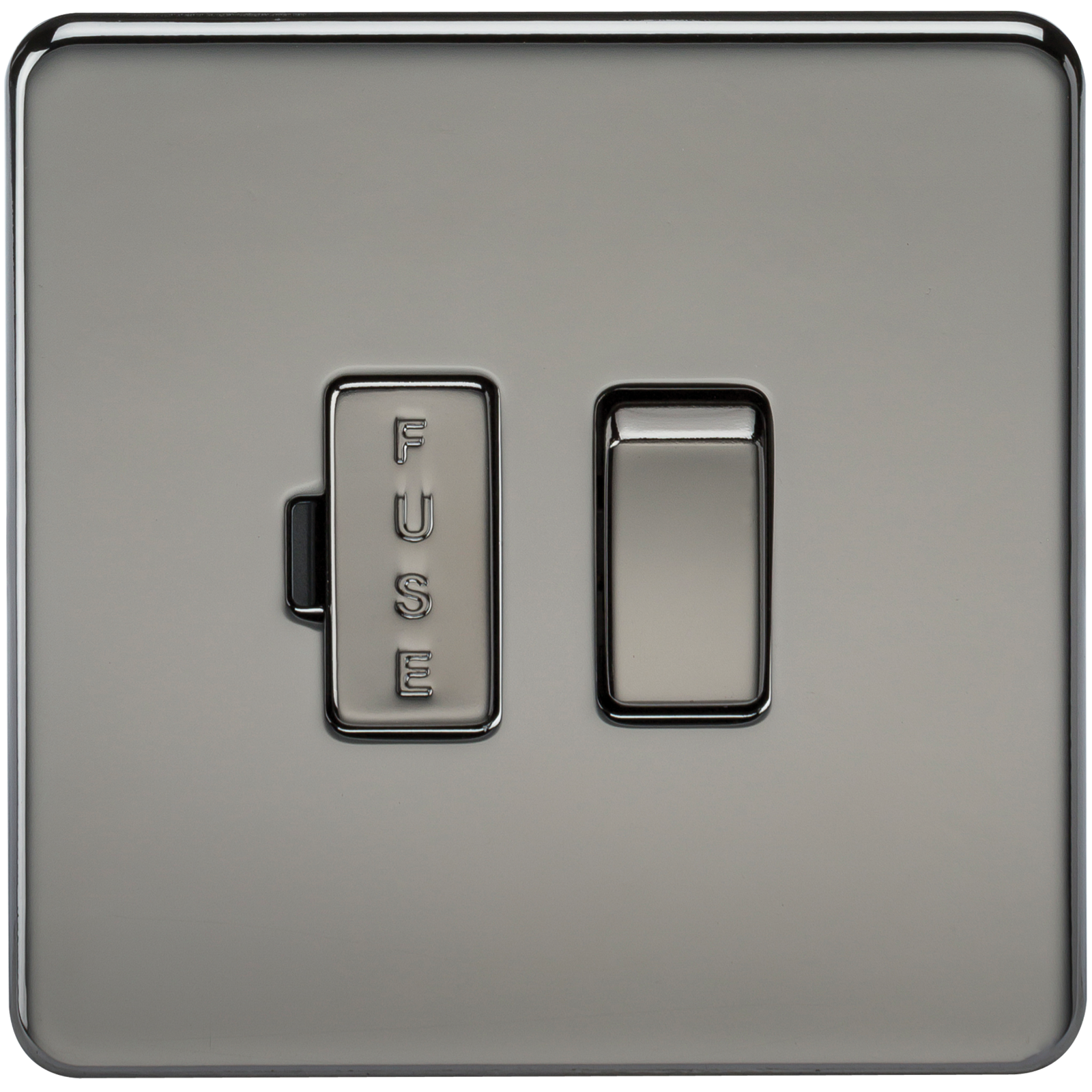 13A Screwless Black Nickel Switched Fused Spur Connector Unit