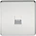 Screwless Polished Chrome Telephone Extension Flush Wall Socket