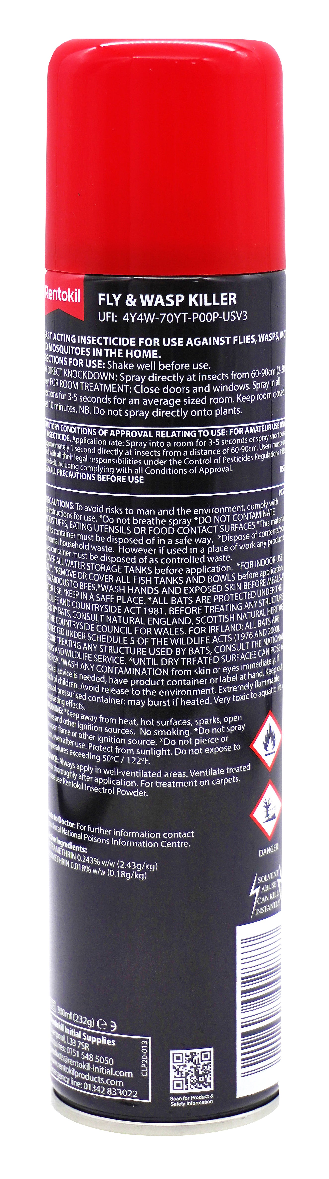 Fly & Wasp Killer Aerosol 300ml