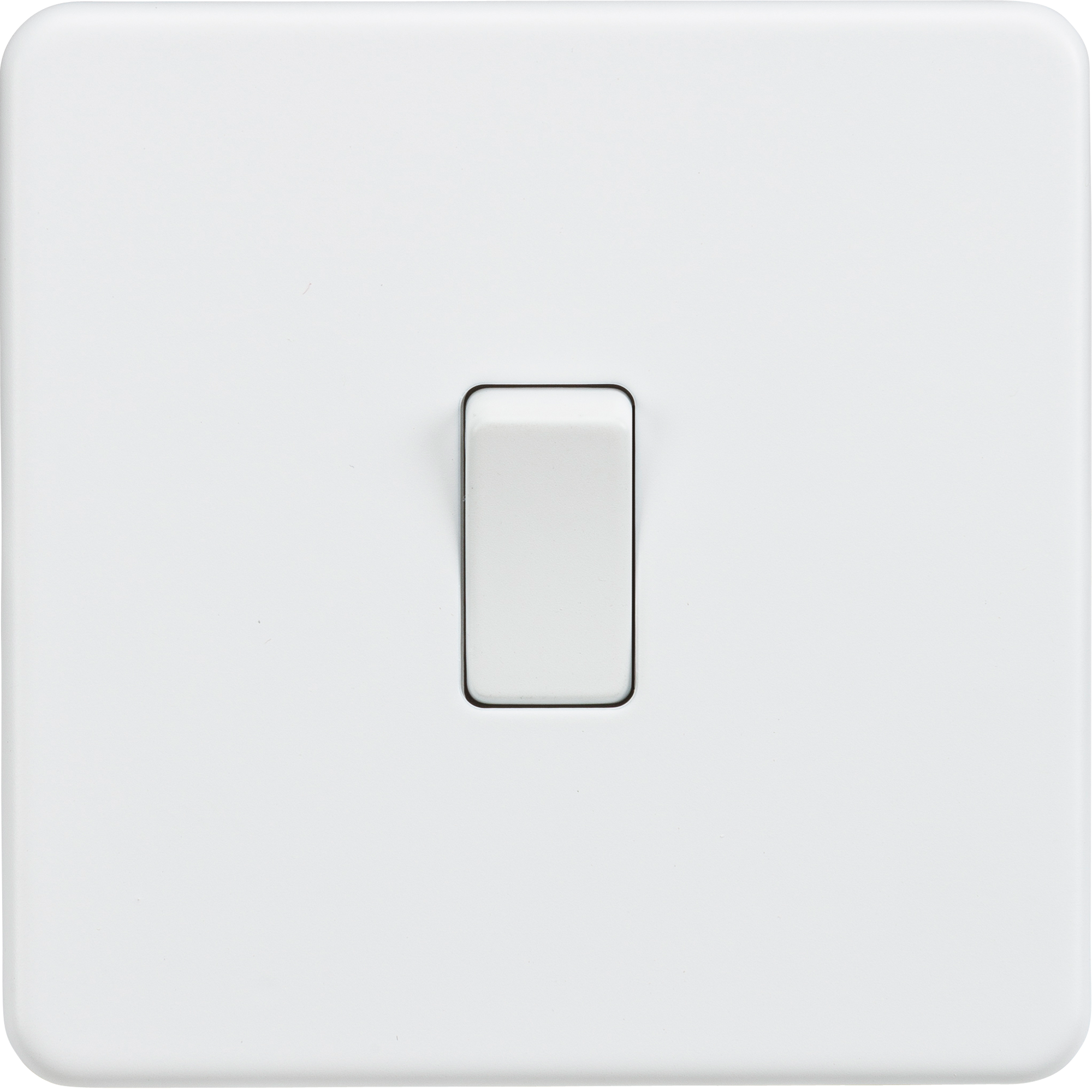 Screwless 20A 1G DP Switch - Matt White