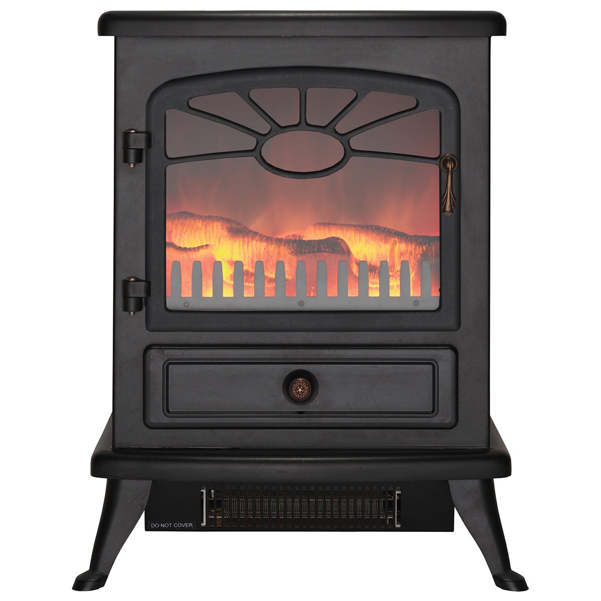 ES2000 Electric Stove with Log Flame Effect - Black