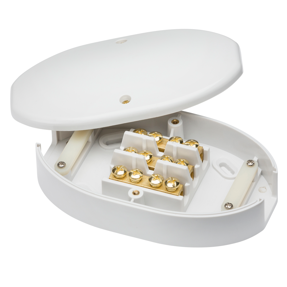 60A Junction Box 3-Terminal - White