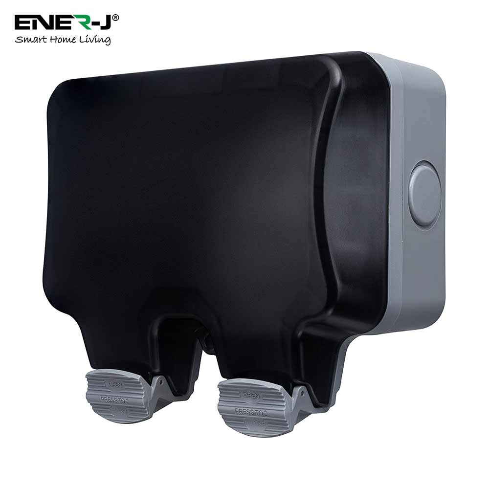 Smart Wi-Fi Weatherproof 13A Twin Wall Sockets with 2 USB Ports (IP55)