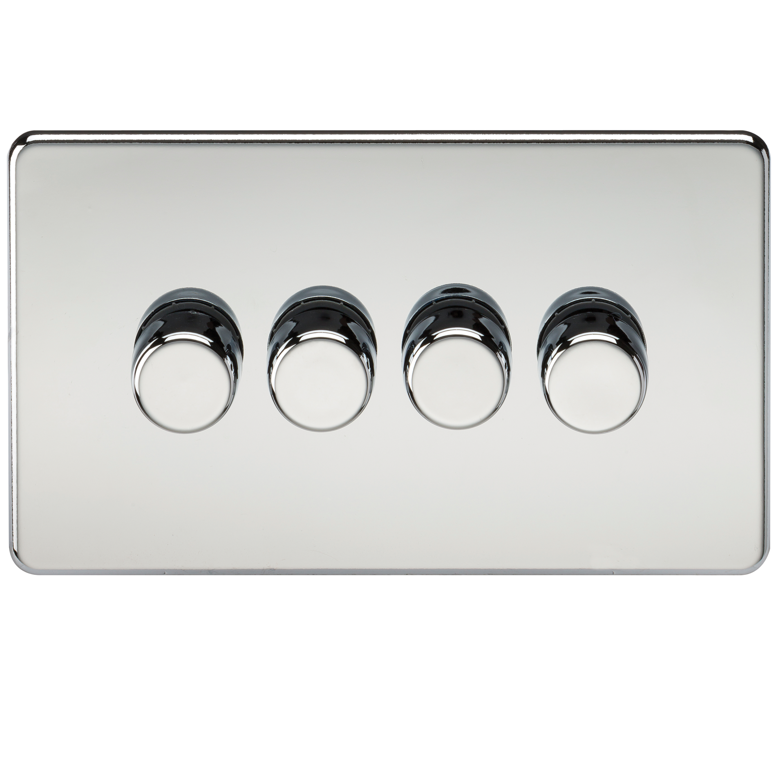 10-200W 4G 2 Way 230V Screwless Polished Chrome Electric Dimmer Switch Led Compatible