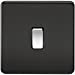 10A 1G 2 Way 230V Screwless Black Nickel Electric Wall Plate Switch