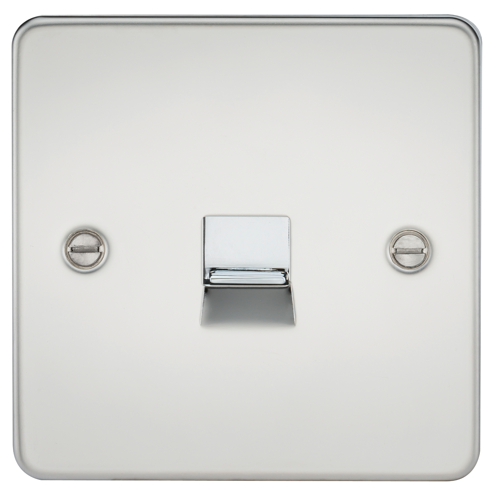 Flat Plate Telephone extension socket - polished chrome