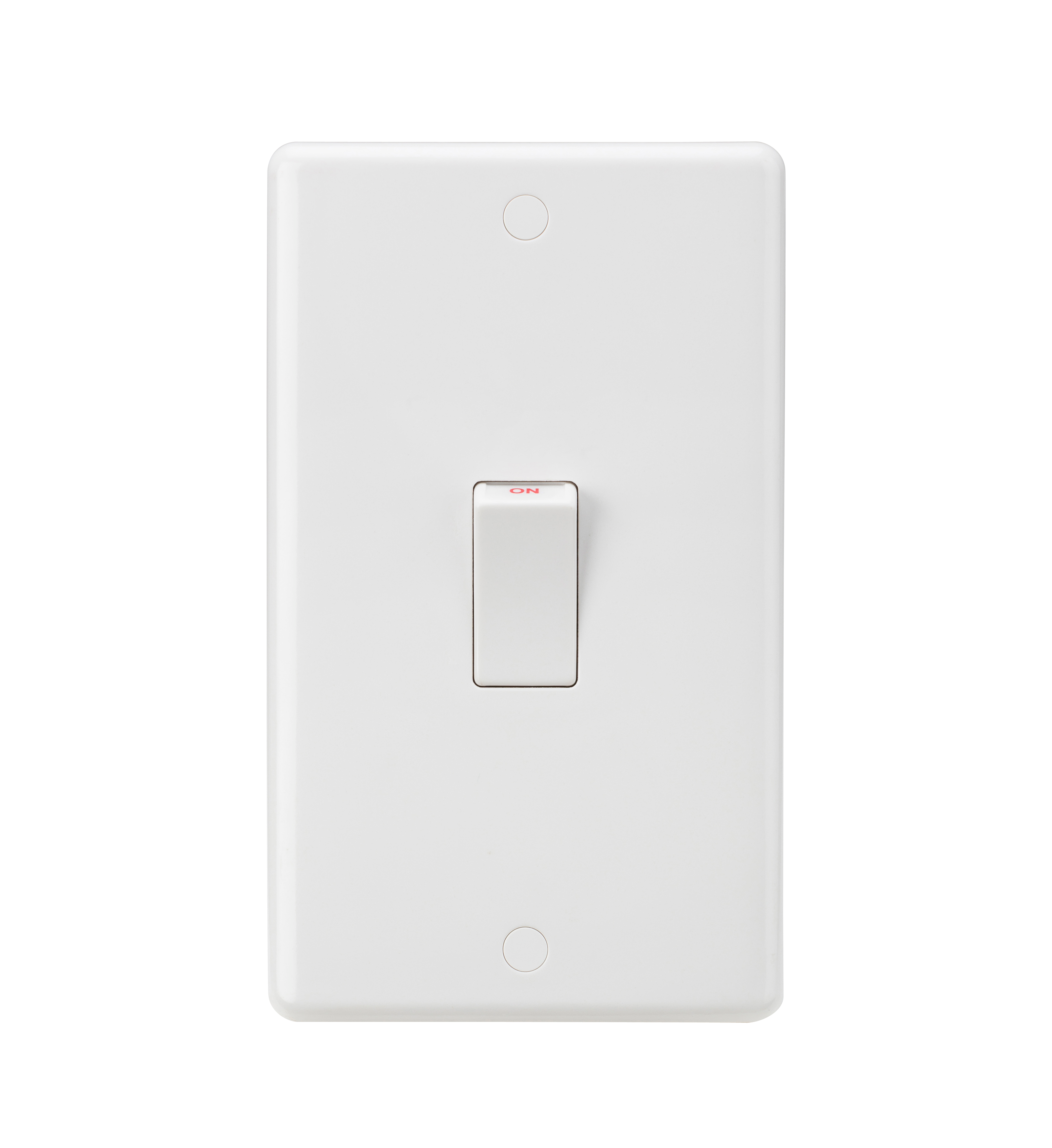 Curved Edge 45A 2G DP Switch (White Rocker)