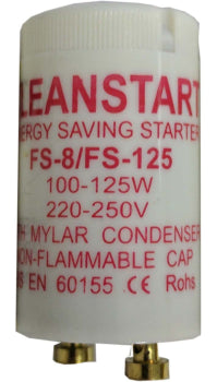 4-125W Fluorescent Lamp Light Bulb Starter With Mylar Condenser - 10 Pack