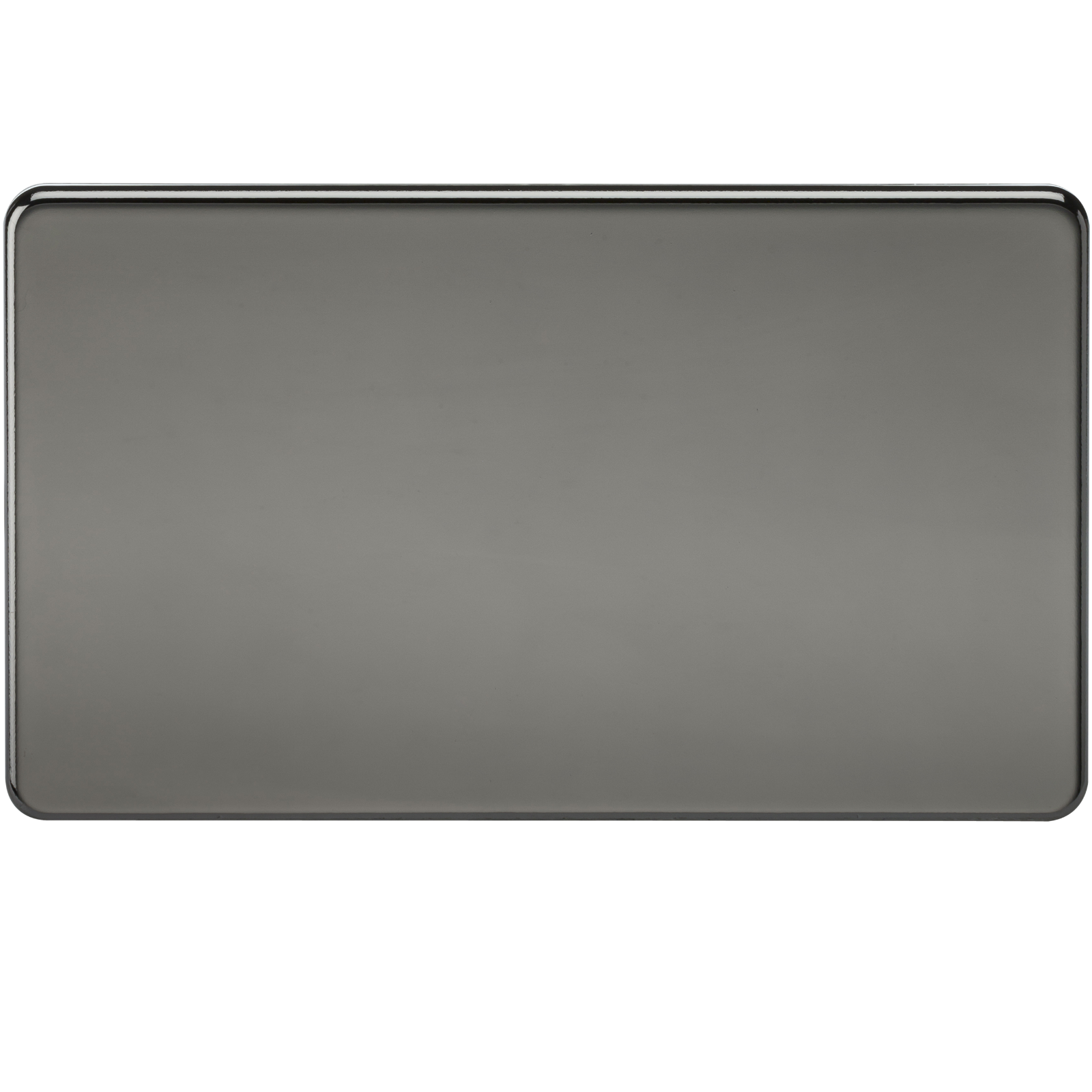 Screwless 2G Blanking Plate Black Nickel