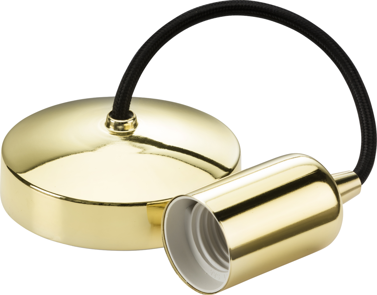 6 Inch E27 Contemporary Pendant Set - Polished Brass
