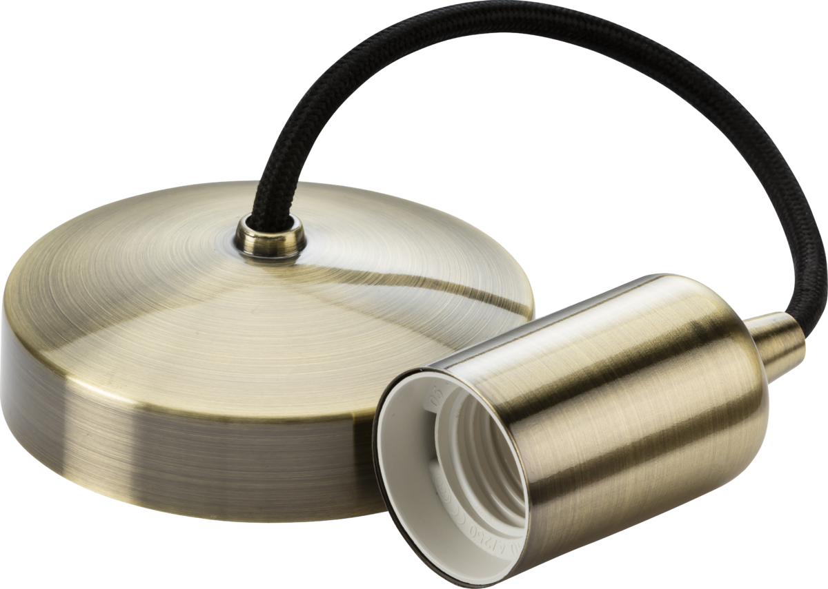 6 Inch E27 Contemporary Pendant Set - Antique Brass