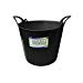 26L Heavy Duty Flexi Flexible Garden Container Storage Bucket Tub - Black