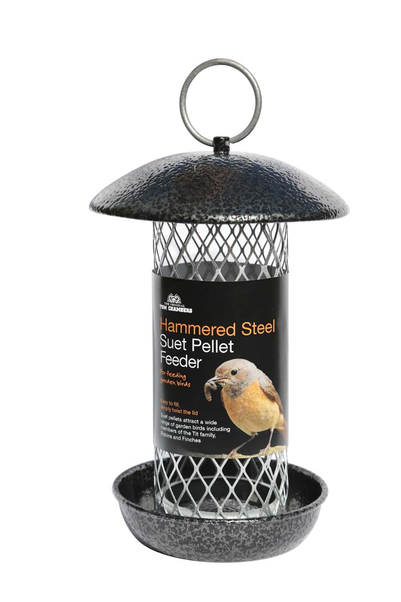 Hammered Steel Suet Pellet Feeder