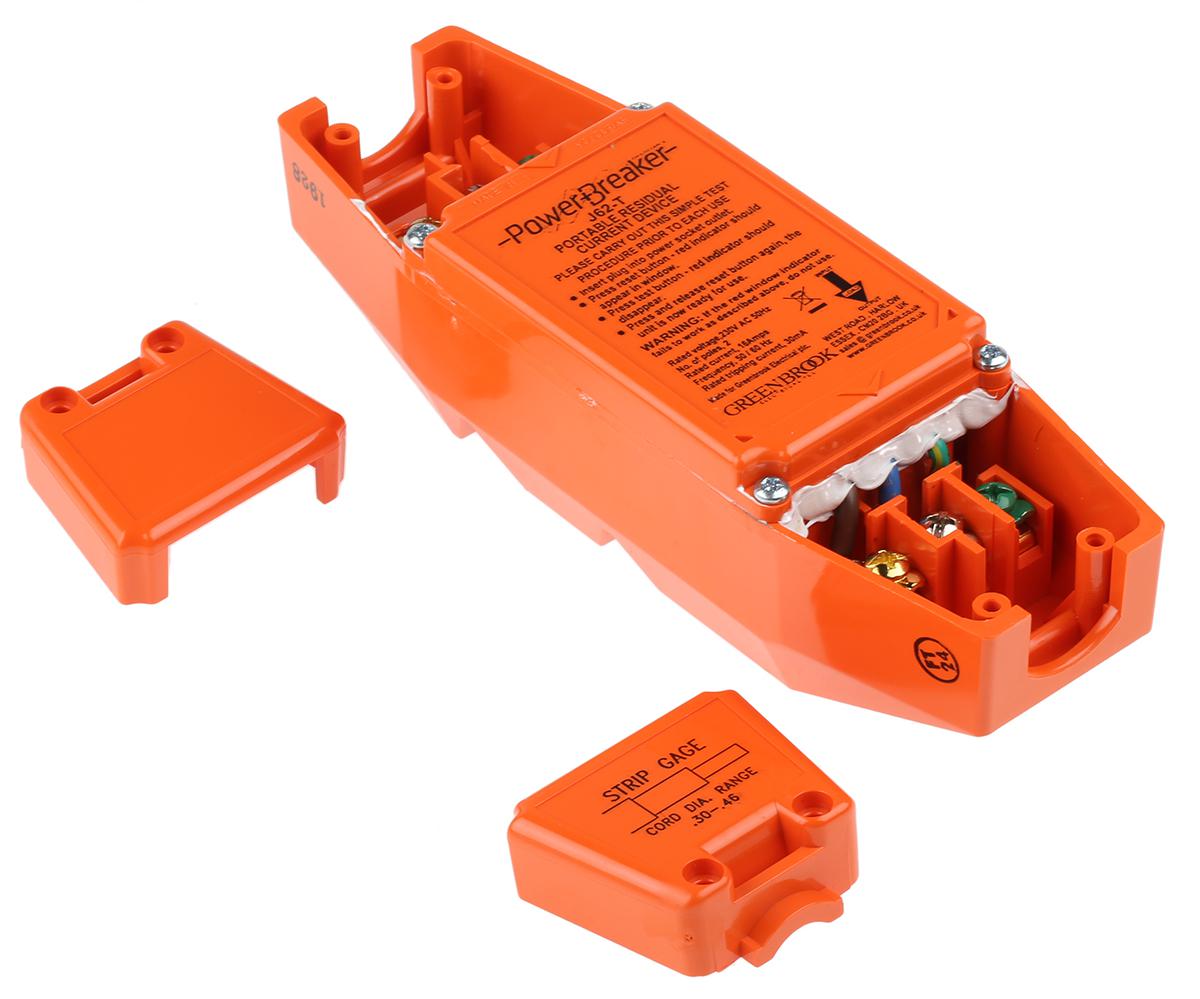 Orange PowerBreaker In-Line RCD Active 30mA