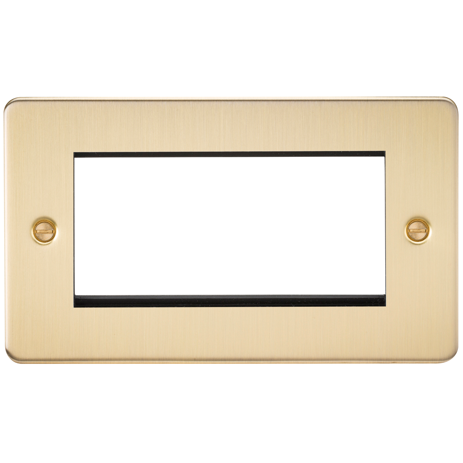 Flat Plate 4G modular faceplate - brushed brass