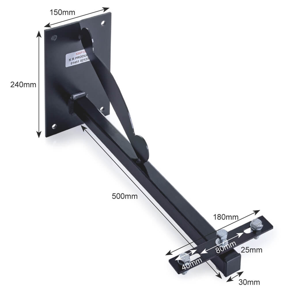Sign Light on 500mm spigot to carry 1 x medium/large LED floodlight up to 8kg