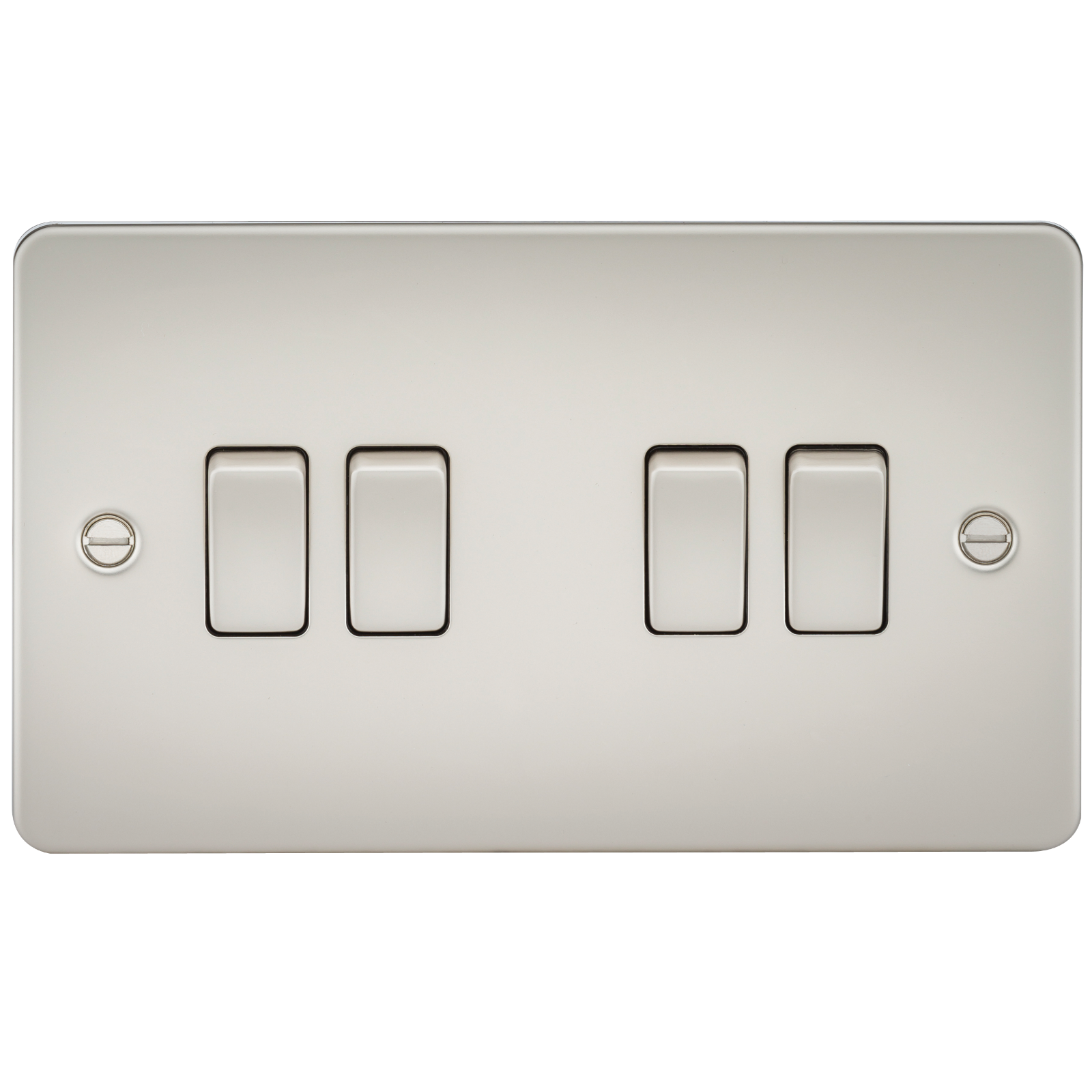 Flat Plate 10AX 4G 2-way switch - pearl