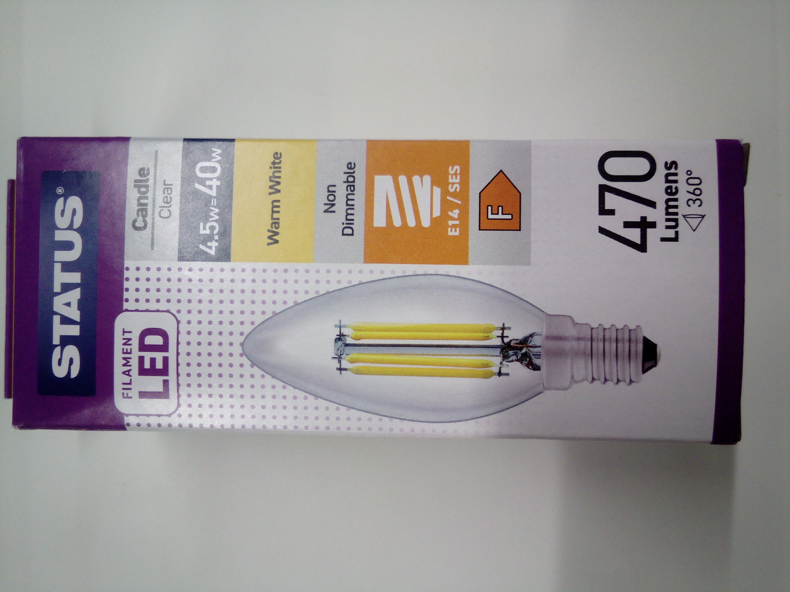 4W Candle LED Filament Bulb - Small Edison Screw
