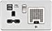 Brushed Chrome Screwless 13A socket, USB chargers (2.4A) and Bluetooth Speaker - Black Insert