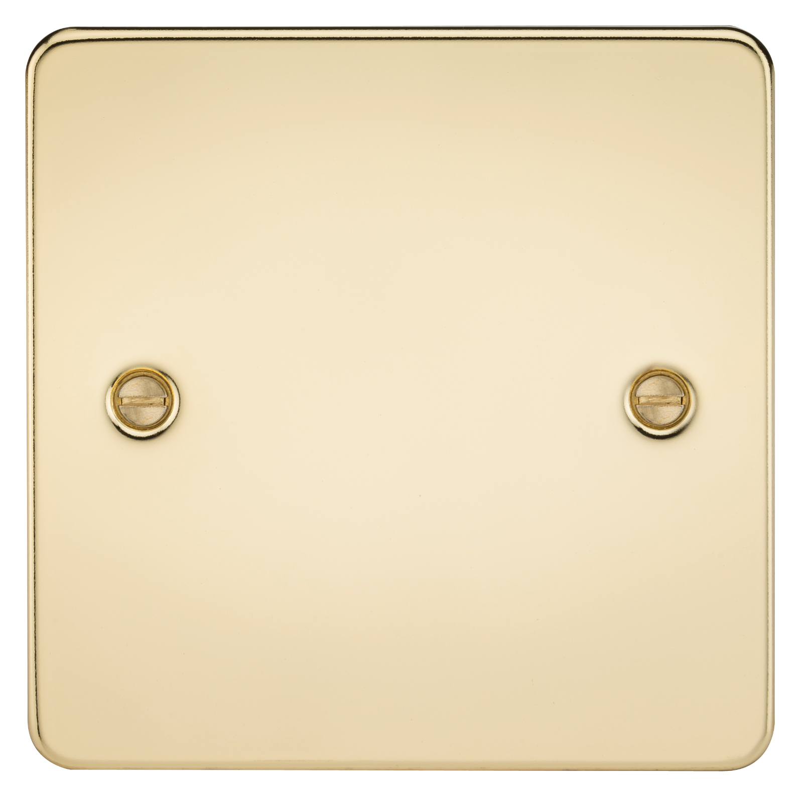 Flat Plate 1G blanking plate - polished brass