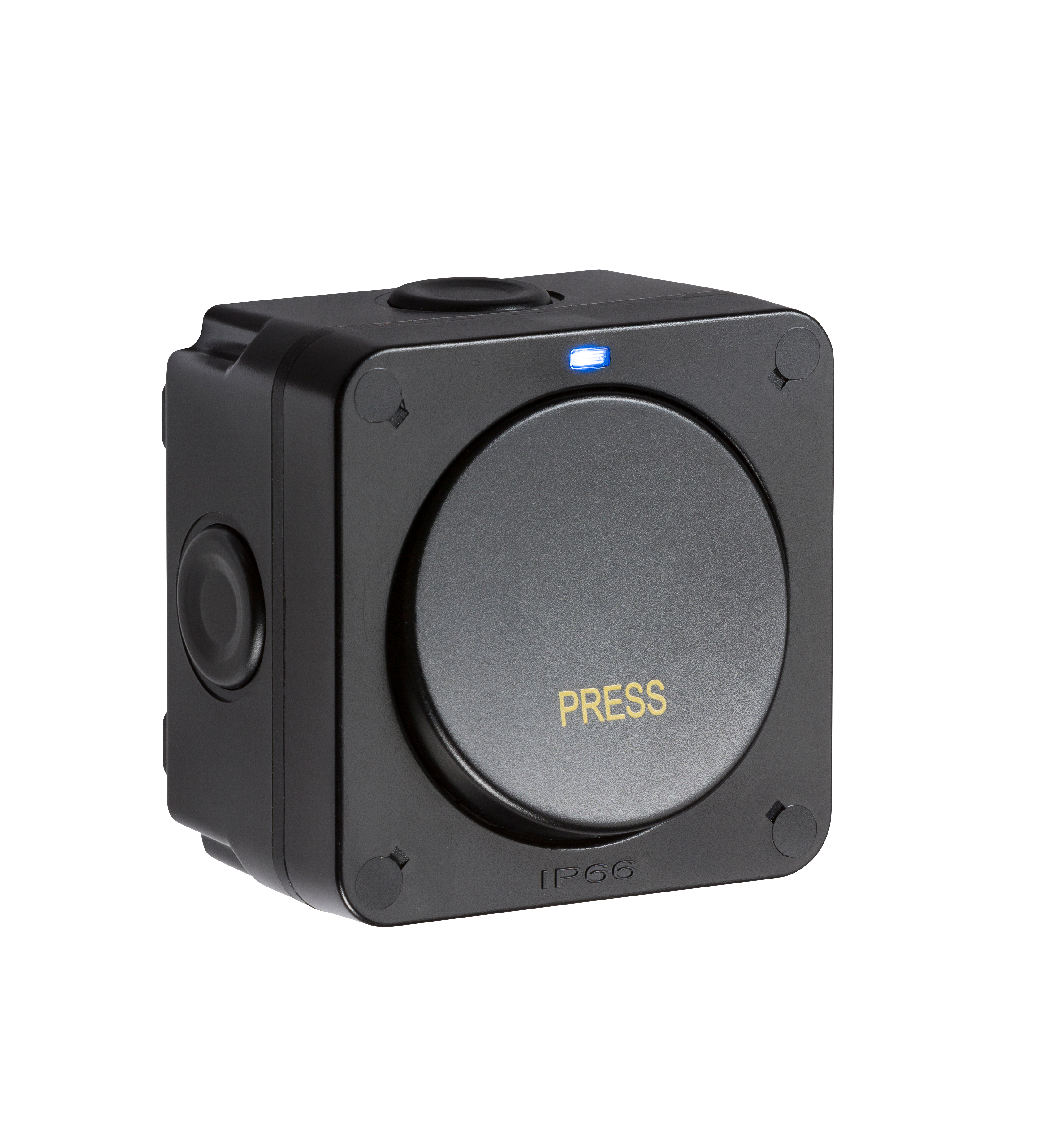 IP66 1G 1 Way Retractive Switch - Black