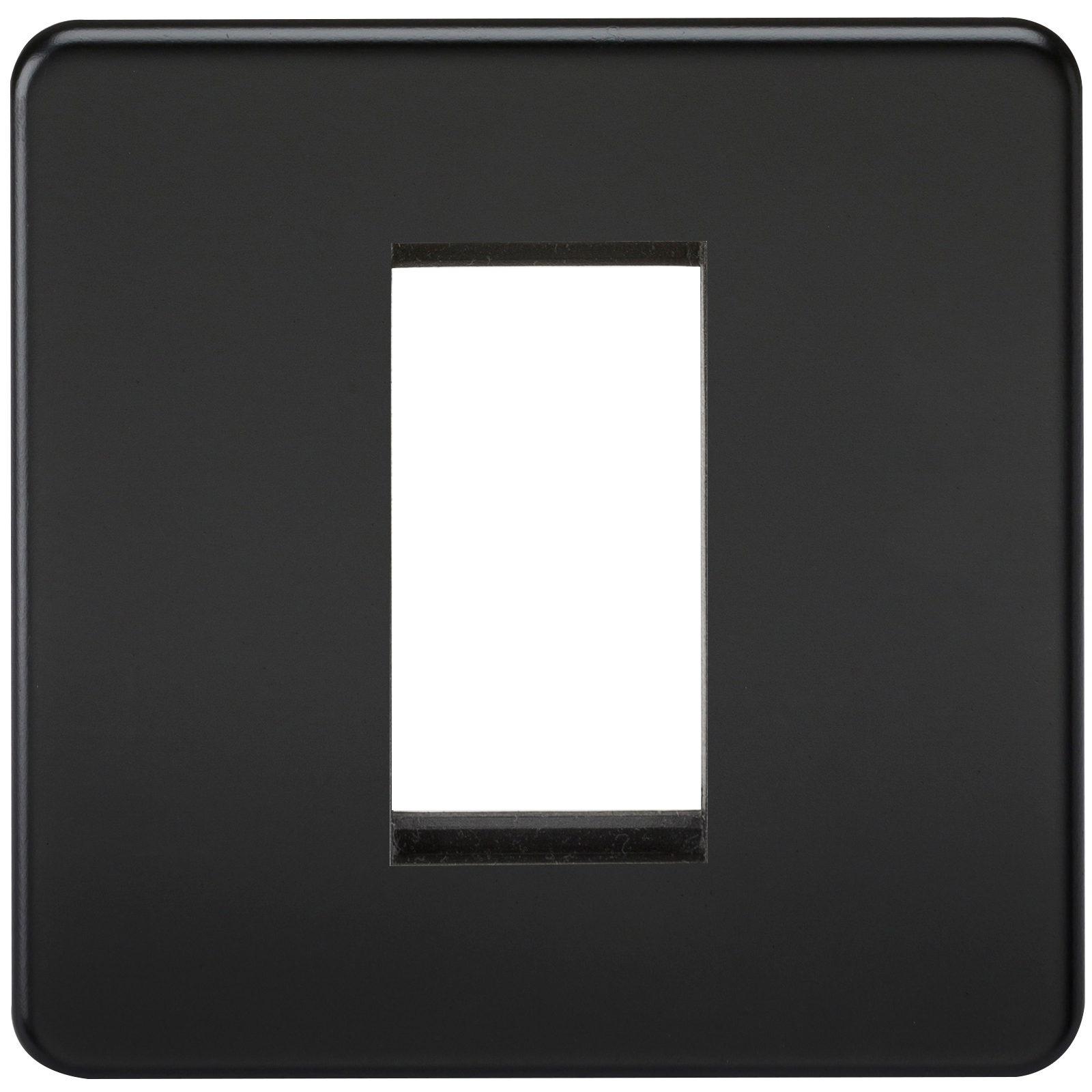 Screwless 1G Modular Faceplate - Matt Black