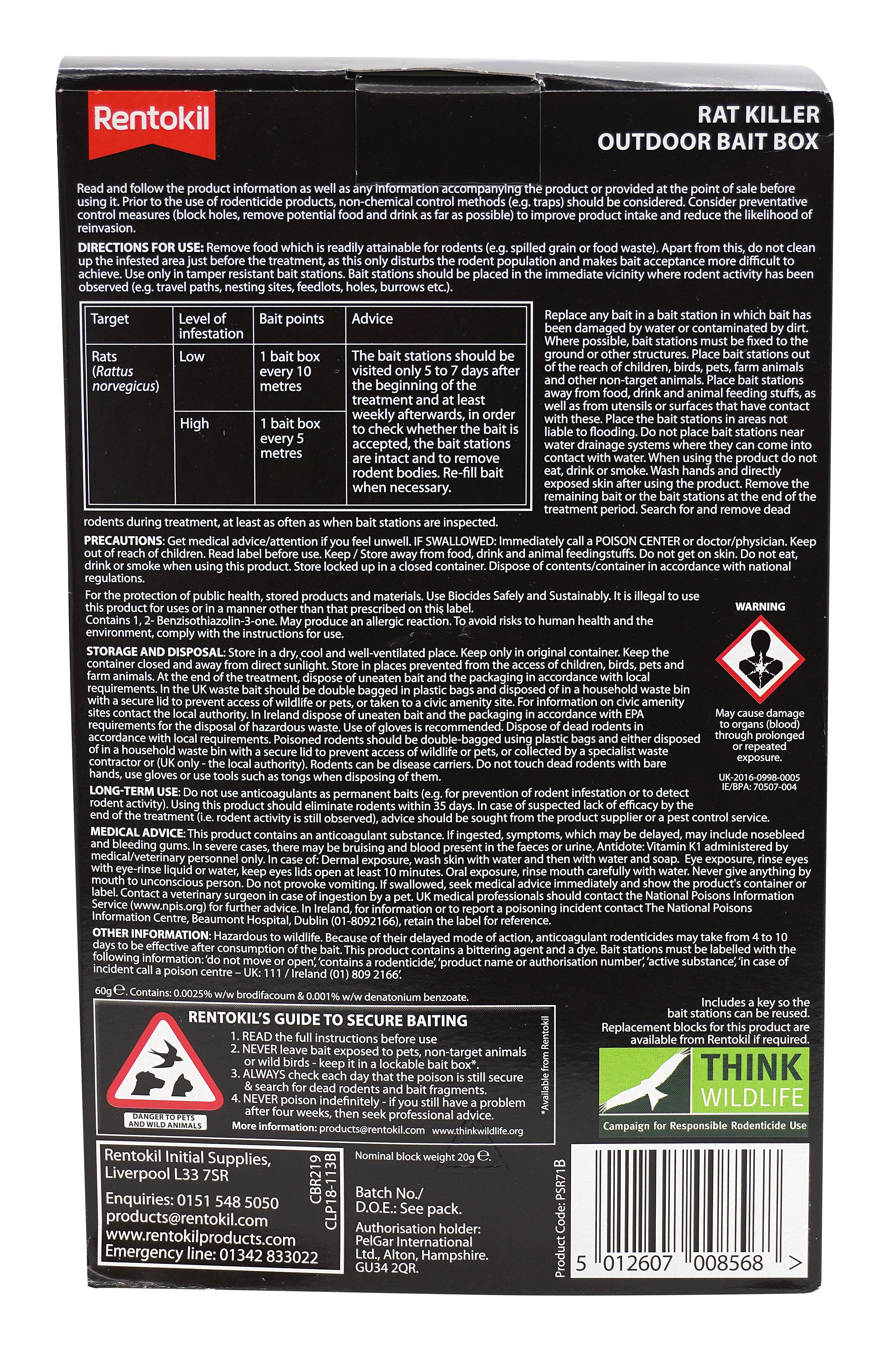 Rat Killer Outdoor Bait Box