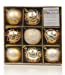 9 x 60mm Decorated Balls, Champagne Gold