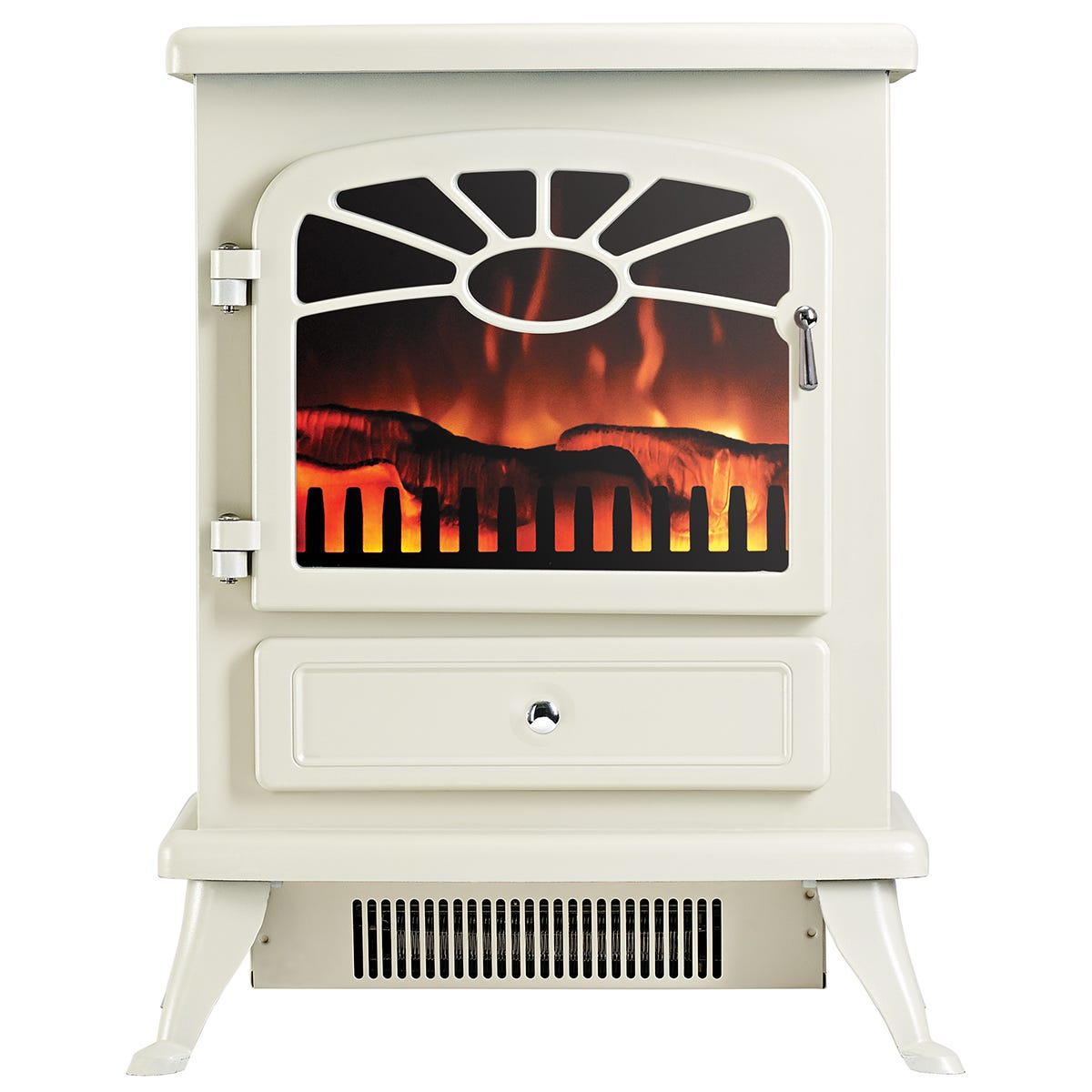 ES2000 Electric Stove with Log Flame Effect - Cream