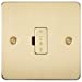 Flat Plate 13A fused spur unit - brushed brass