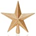 20cm Glitter Tree Top Star, Champagne Gold