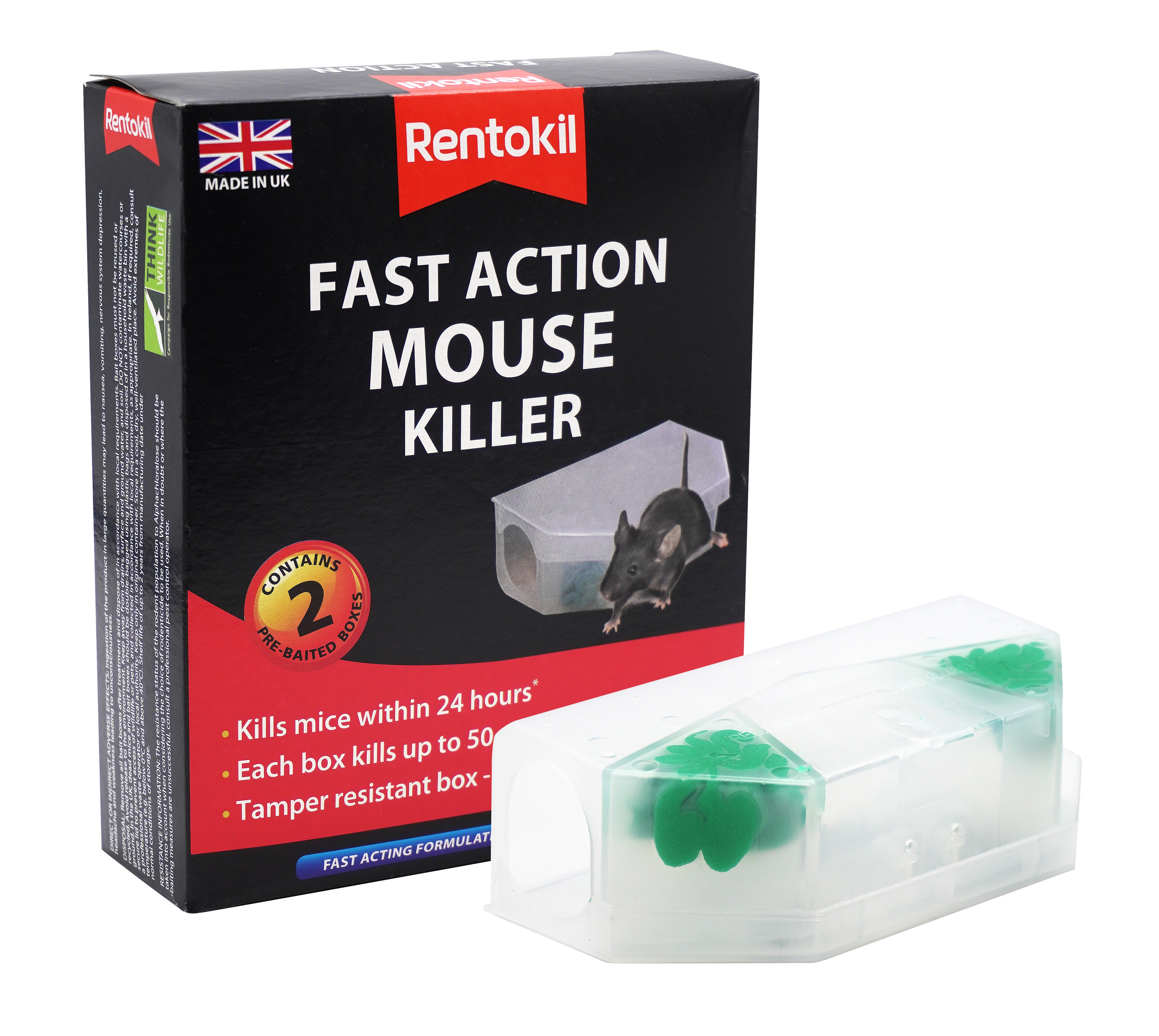 Fast Action Mouse Killer - Twin Pack
