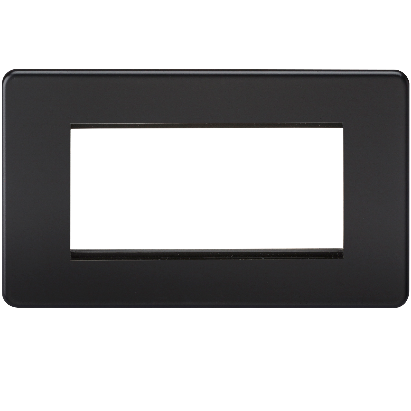 Screwless 4G Modular Faceplate - Matt Black