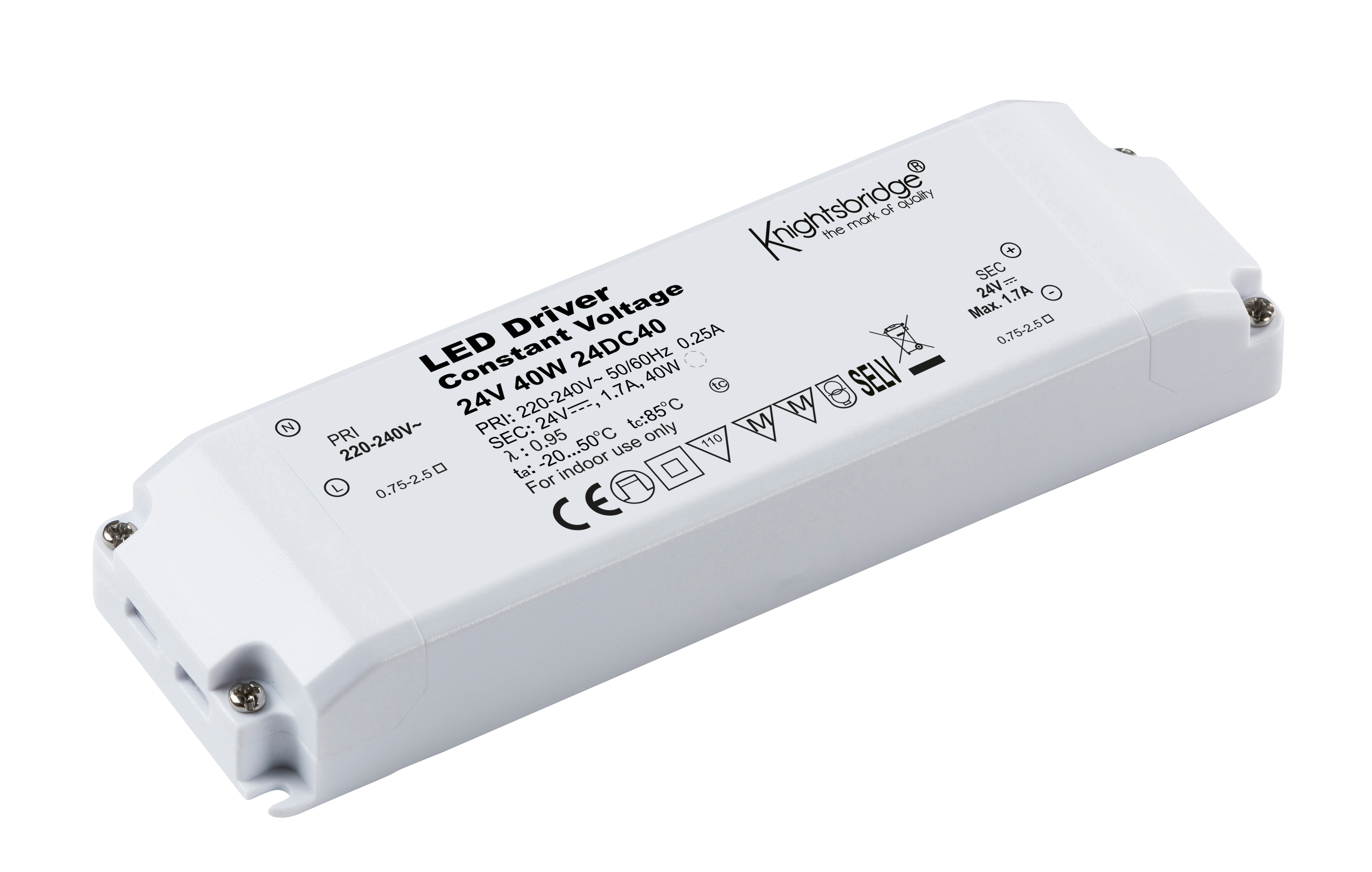 IP20 24V DC 40W LED Driver - Constant Voltage