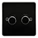 Flat Plate 2G 2 way 10-200W (5-150W LED) trailing edge dimmer - Gunmetal