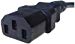 Black IEC Extension IEC Female C13 to IEC Male C14 UPS Computer Power Cable - 1m