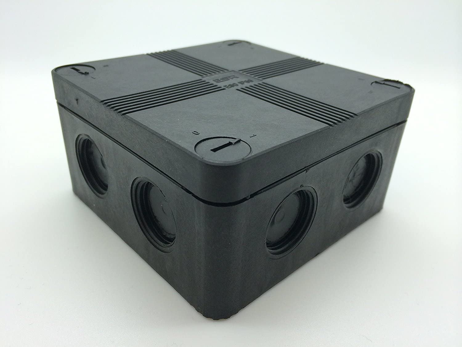 Black IP66 Weatherproof External Outdoor Junction Adaptable Box With 5 Way Connector