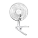 6 Inch White Clip On Fan - 2 Speed Settings