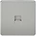 Screwless Brushed Chrome Telephone Extension Socket