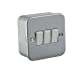10A 3G 2 Way 230V Metal Clad Electric Wall Plate Switch