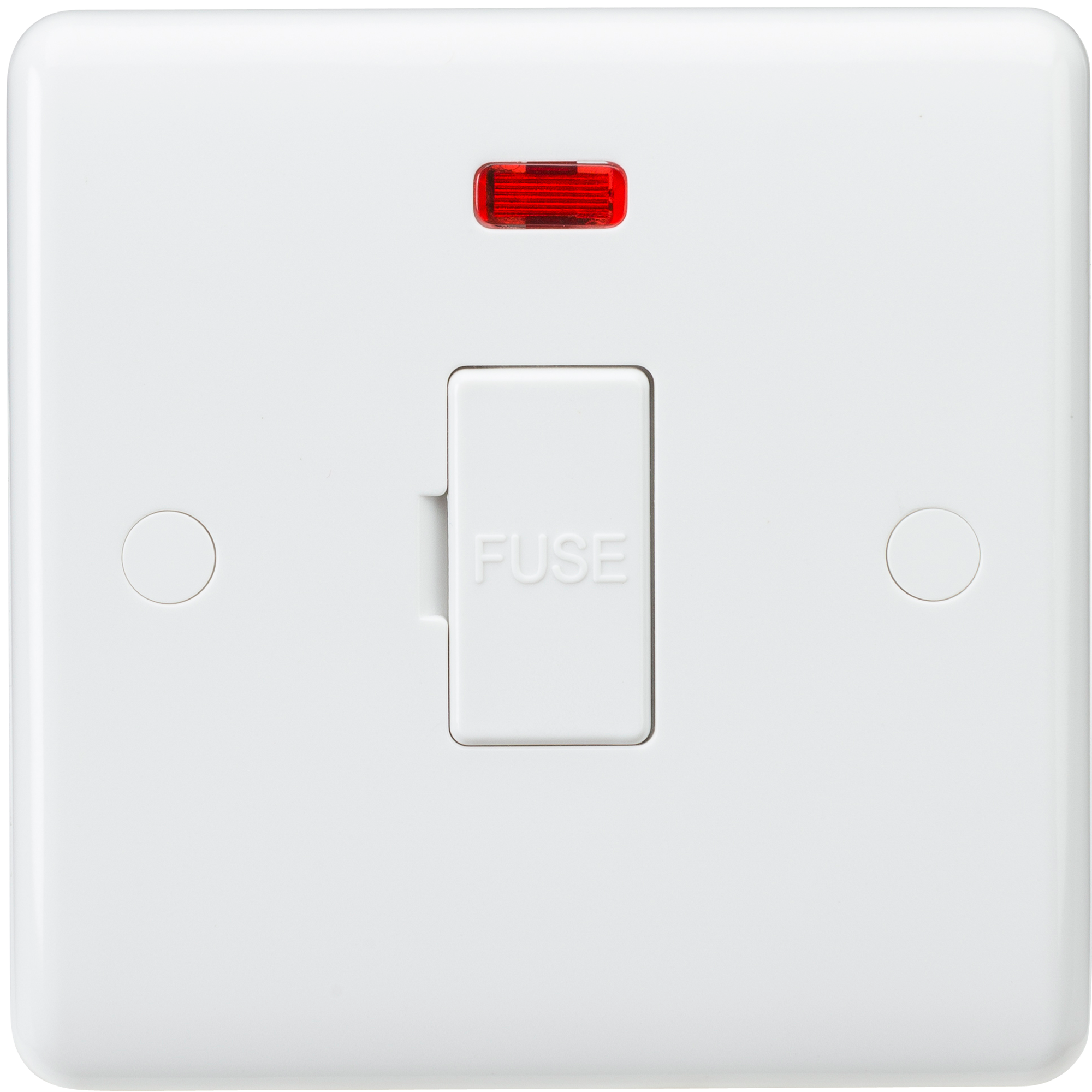 Curved Edge 13A Fused Spur Unit with Neon