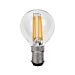 4W Round LED Filament Bulb - Small Bayonet Cap