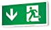 IP20 5W universal LED Emergency Exit Box Fitting (Down Arrow)