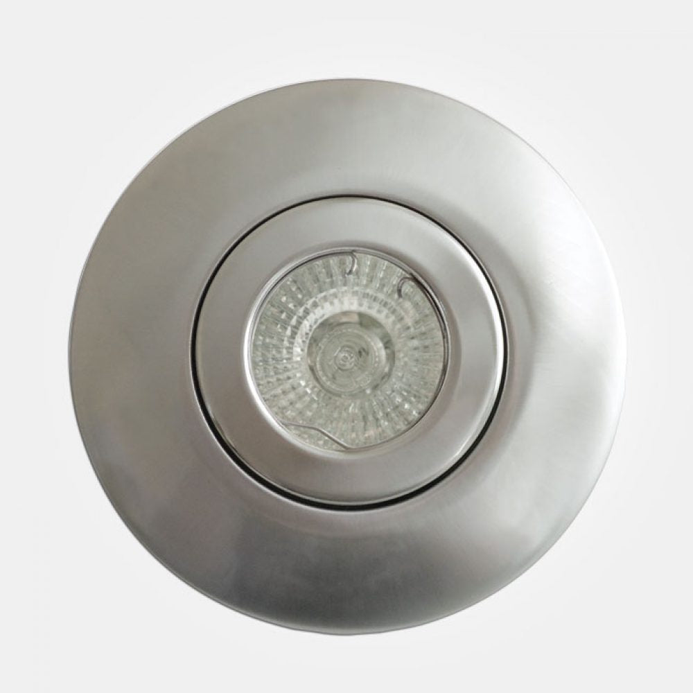 LED Compatible Recessed Downlight Hole Converter Lighting Fixture Kit - Brushed Metal