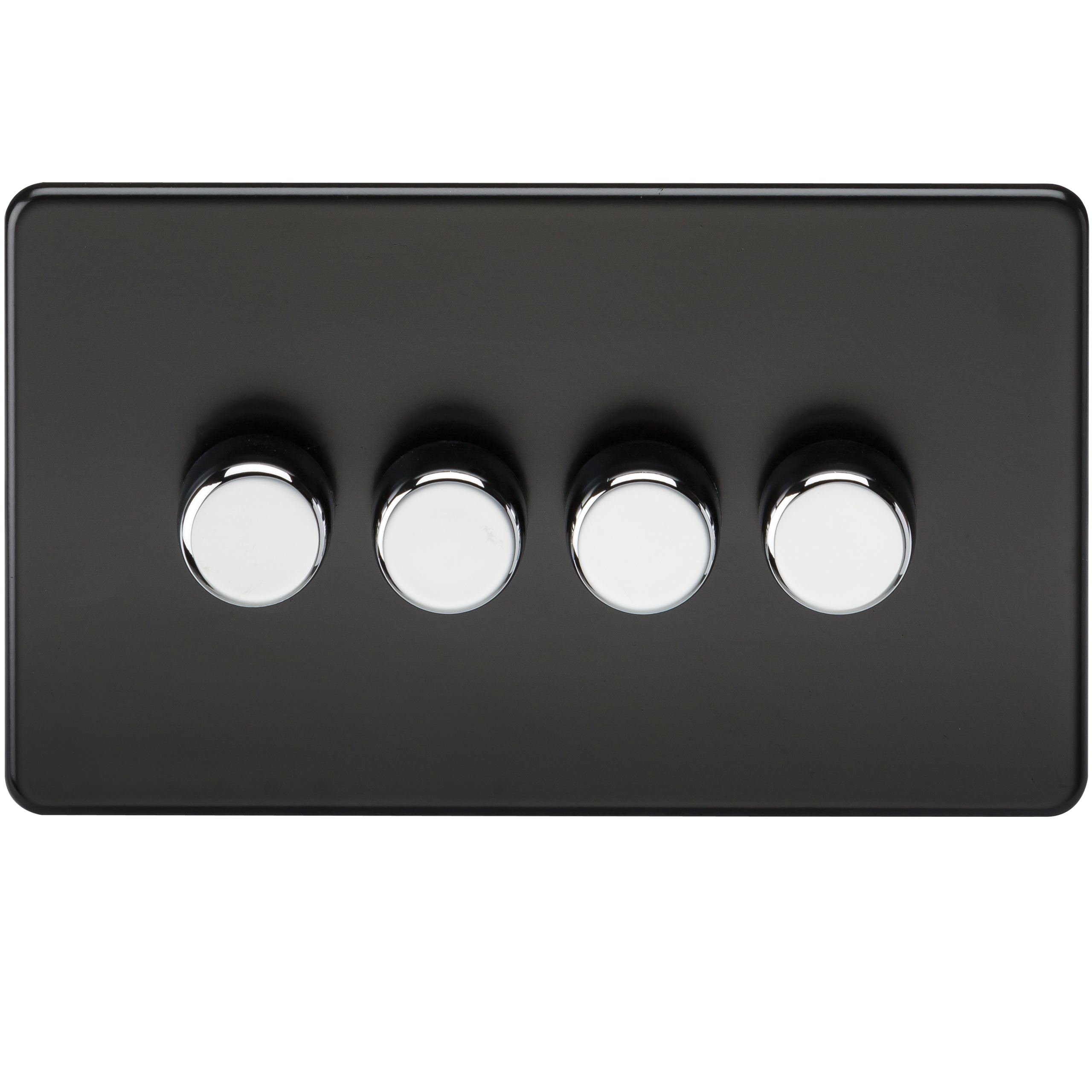 10-200W 4G 2 Way 230V Screwless Matt Black Electric Dimmer Switch Led Comatible