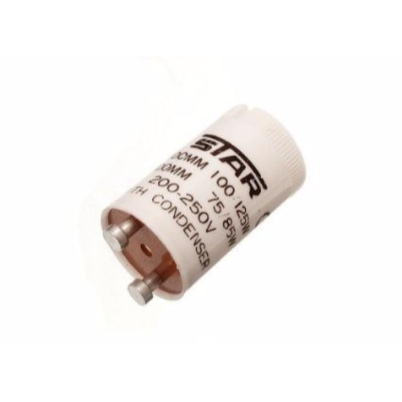 4-125W Fluorescent Lamp Light Bulb Starter With Mylar Condenser - 10 Pack