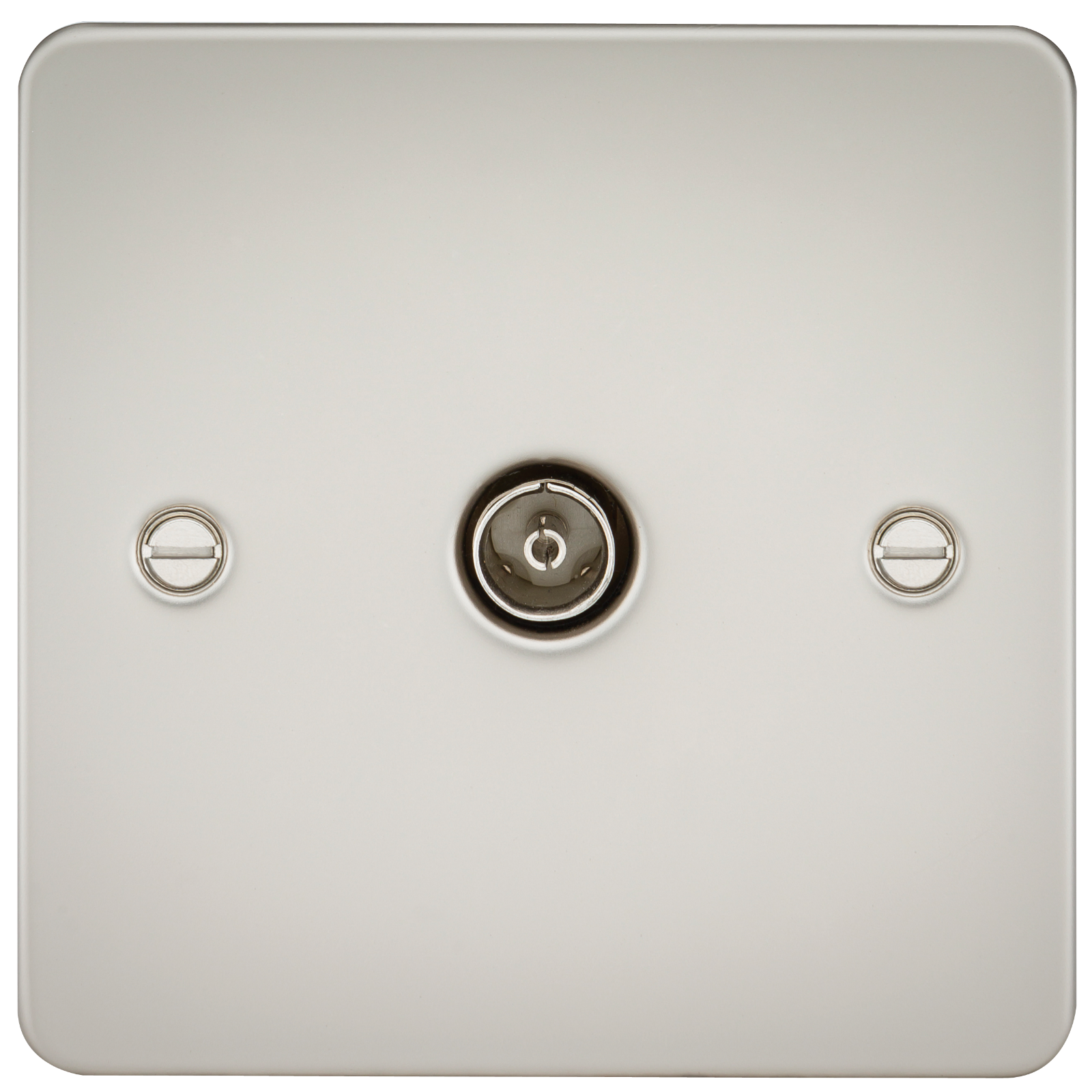 Flat Plate 1G TV Outlet (non-isolated) - Pearl