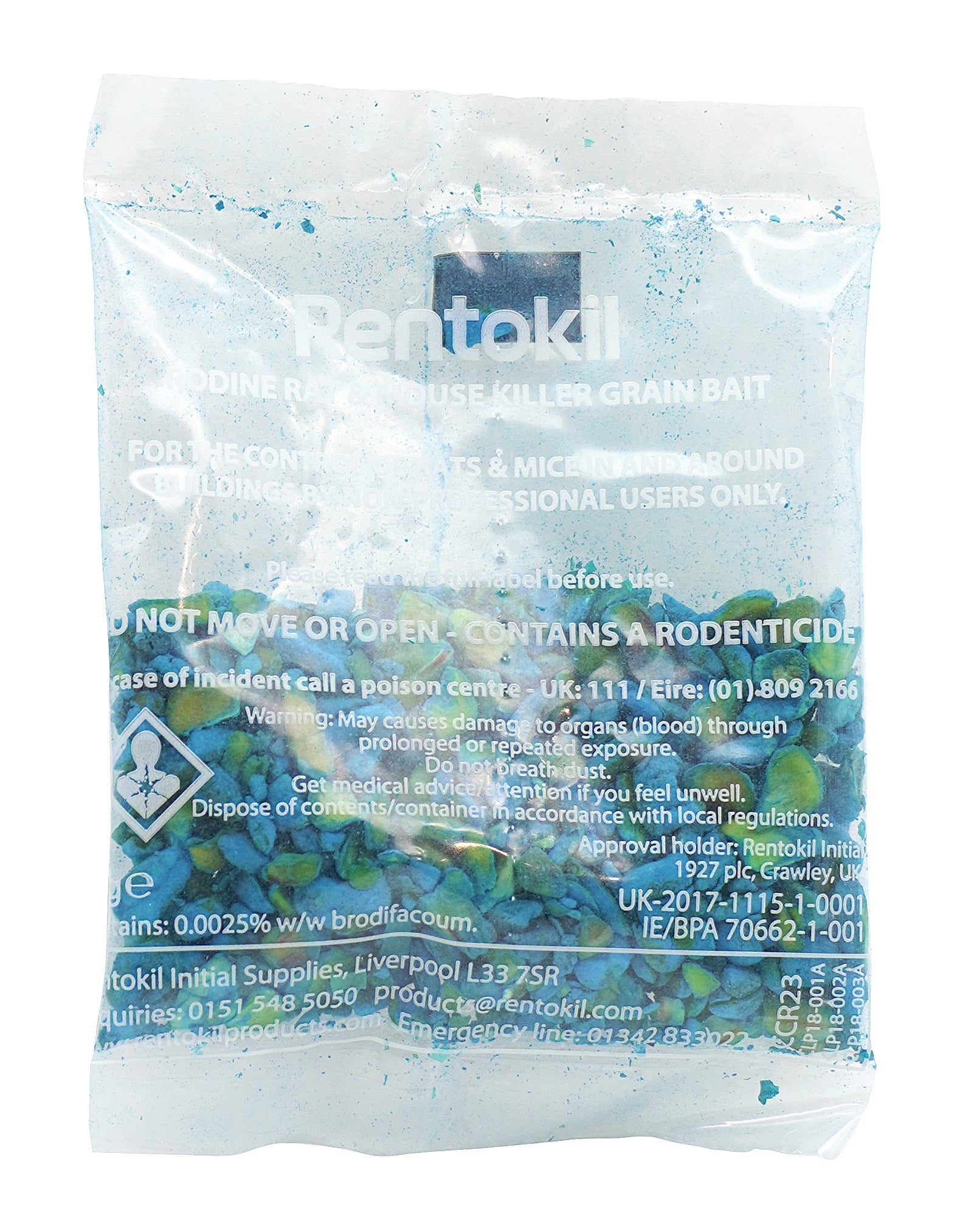 Rodine Rat & Mouse Killer Grain Bait - 4 Sachet